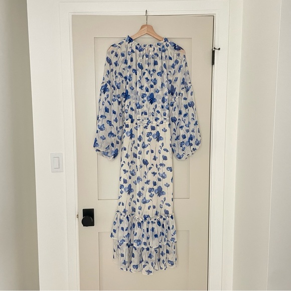 Misa Los Angeles Blue/White Dress size M - Picture 2 of 4